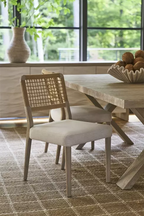 Oasis Dockside and Nomad Snow Performance Fabric Dining Chair Set of 2