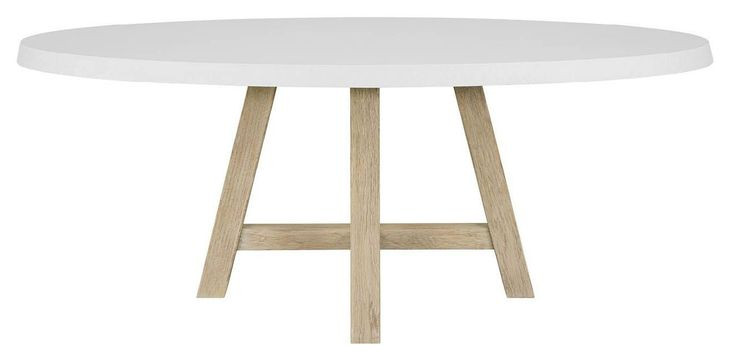 Oasis Dockside and White Concrete Top 80" Oval Dining Table