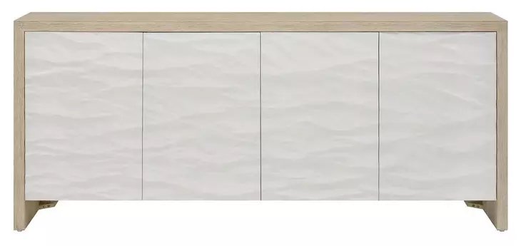 Azure Dockside and White Wave 4 Door Credenza