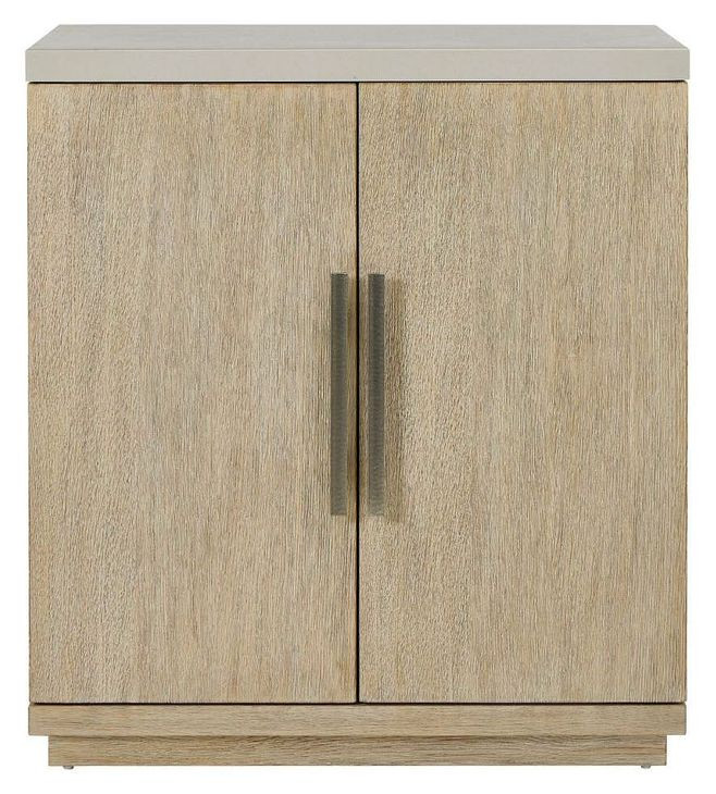 Oasis Dockside Natural Tan Oak and White 2 Door Bar Cabinet with LED