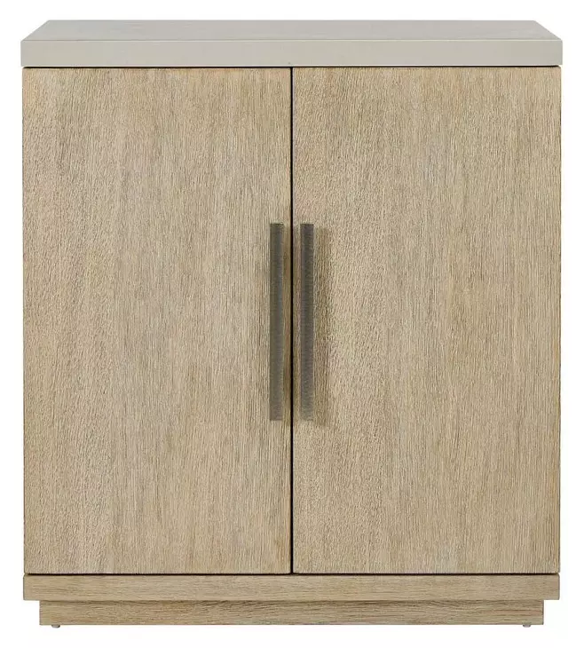 Oasis Dockside Natural Tan Oak and White 2 Door Bar Cabinet with LED