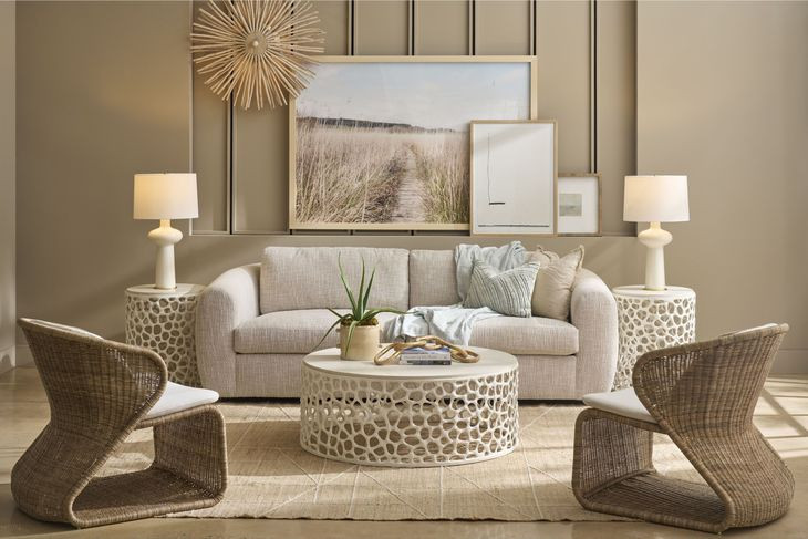 Oasis White and Quartz Top Occassional Table Set