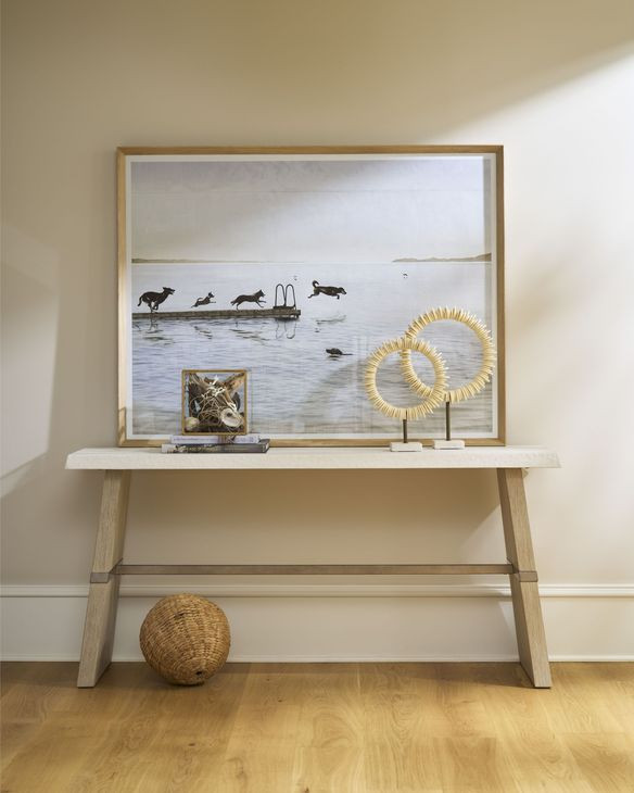 Oasis Dockside and Shoreline Concrete Top Rectangular Console Table