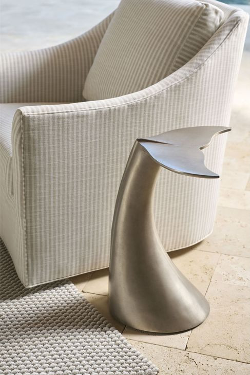 Oasis Antique Nickel Whale Tail Accent Table