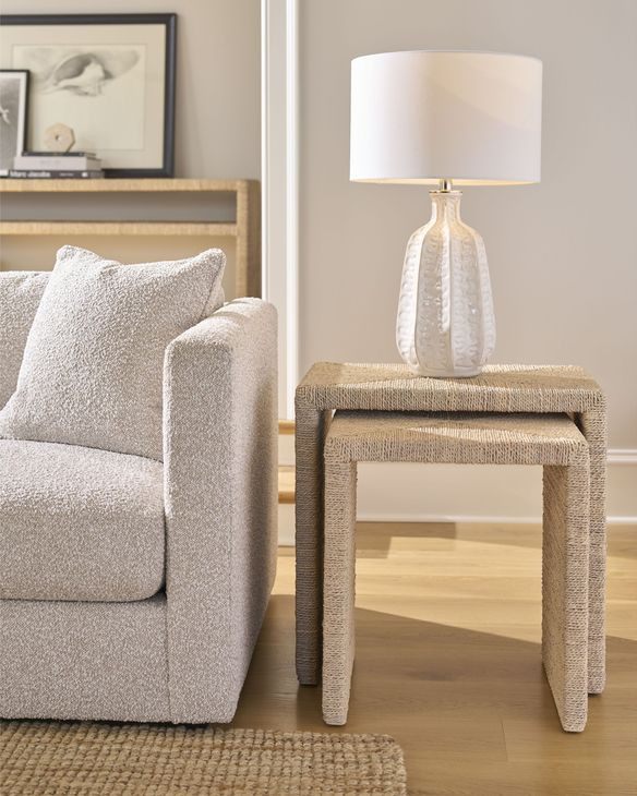 Azure Abaca Nesting Table