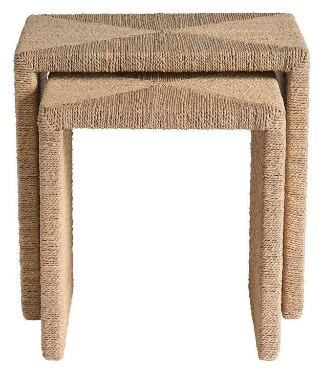 Azure Abaca Nesting Table