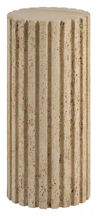 Azure Travertine Stone Round Accent Table