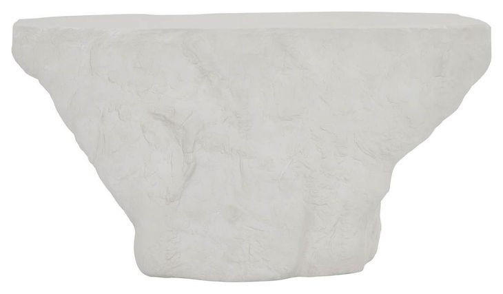 Azure White Concrete Free Form Cliffside Outdoor Occasional Table Set