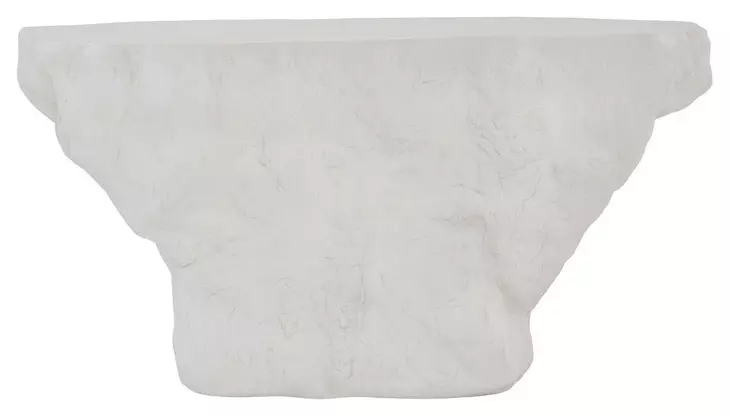 Oasis White Concrete Free Form Cliffside Outdoor Console Table