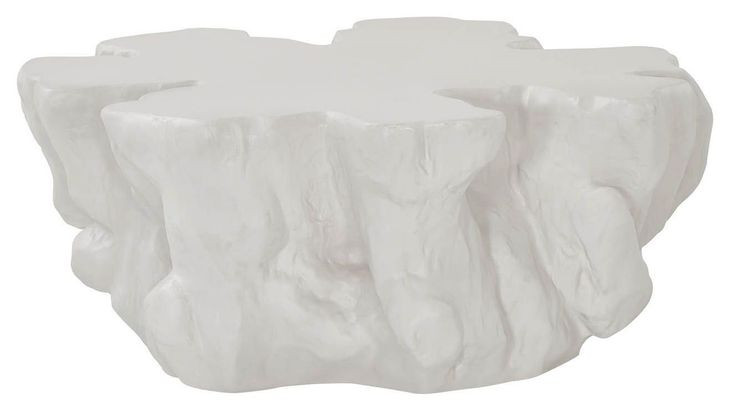 Azure White Concrete Free Form Cliffside Outdoor Cocktail Table - Thumbnail 3