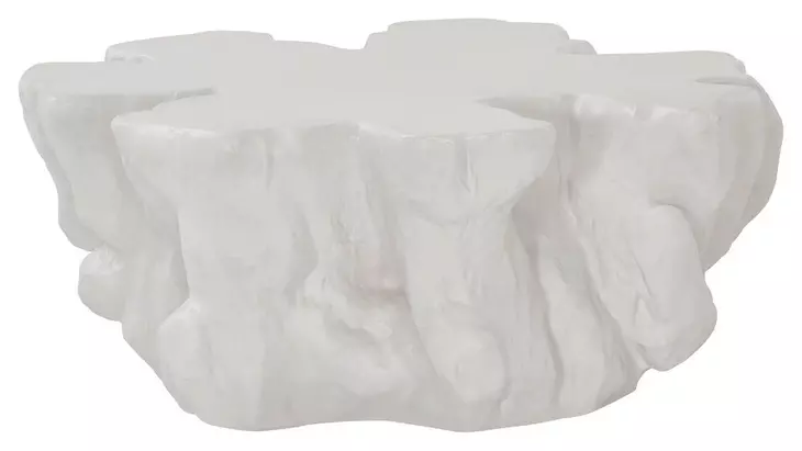 Oasis White Concrete Free Form Cliffside Outdoor Cocktail Table