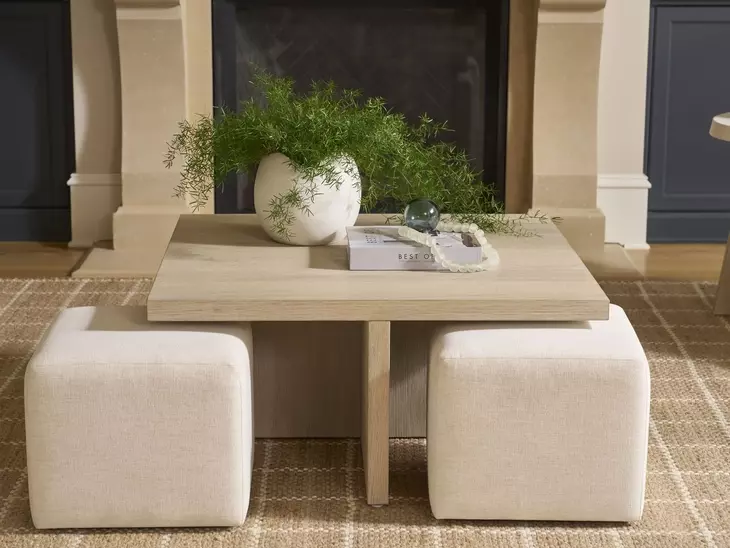Oasis Dockside Square Cocktail Table with Ottoman