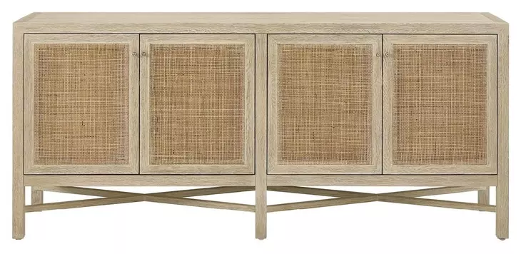 Oasis Dockside Woven Cane 4 Door Credenza