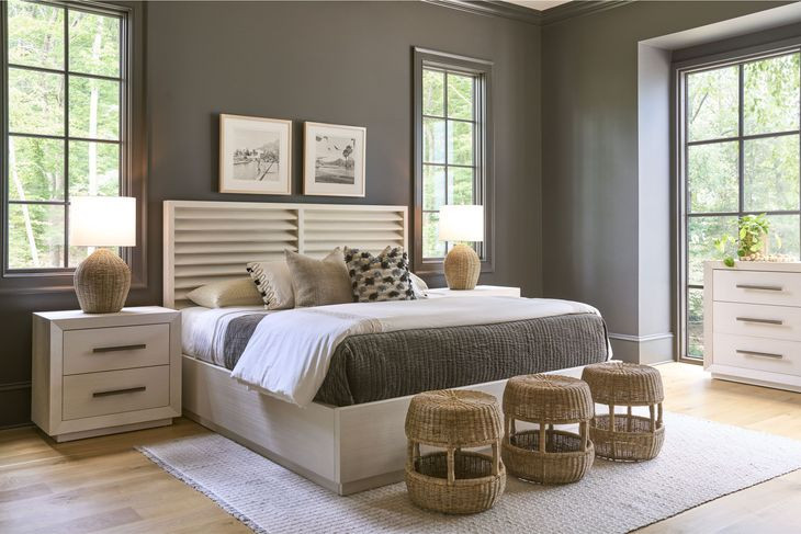 Azure Woven Slimit Brown Round Stool