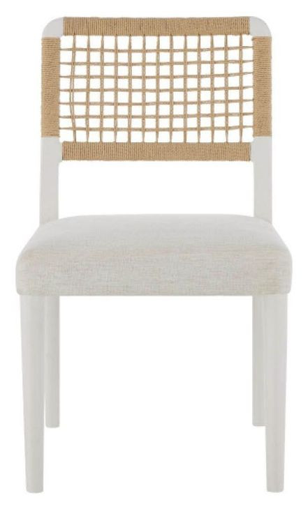 Oasis Shoreline and Nomad Snow Performance Fabric Dining Chair Set of 2