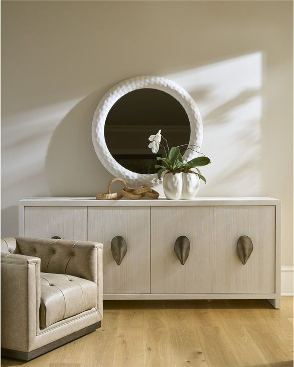 Azure Shoreline 4 Door Oyster Shell Credenza