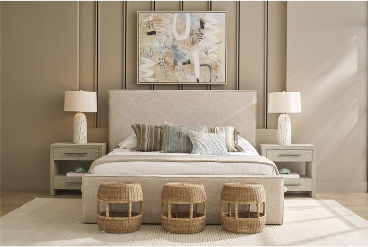 Azure Seascape 2 Drawer Nightstand with USB Charging