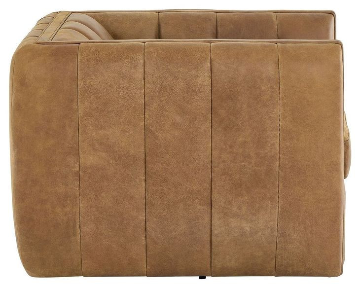 Vesta Winchester Sycamore Leather Upholstered Swivel Chair