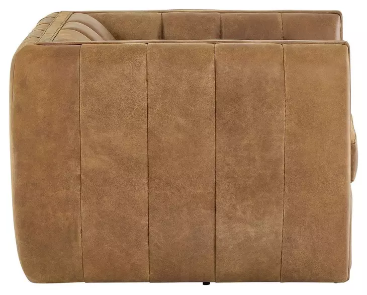 Vesta Winchester Sycamore Leather Upholstered Swivel Chair