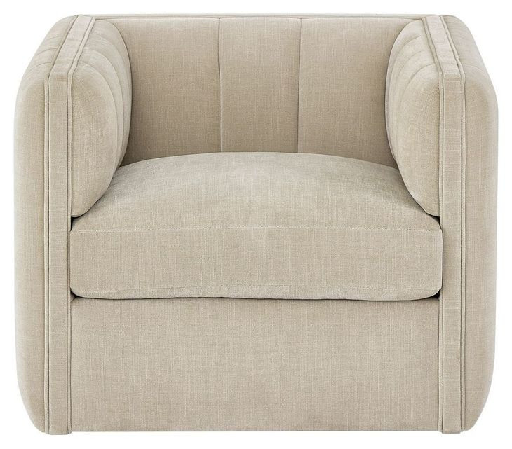 Vesta Silken Fog Upholstered Swivel Chair