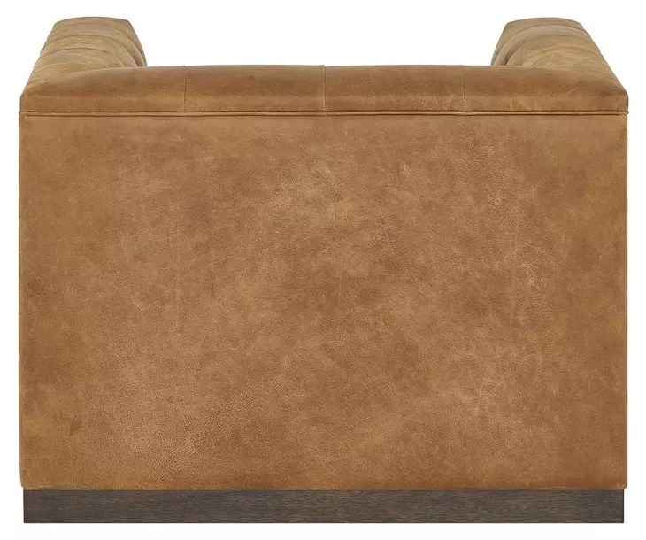 Quinn Winchester Sycamore Leather Upholstered Swivel Chair