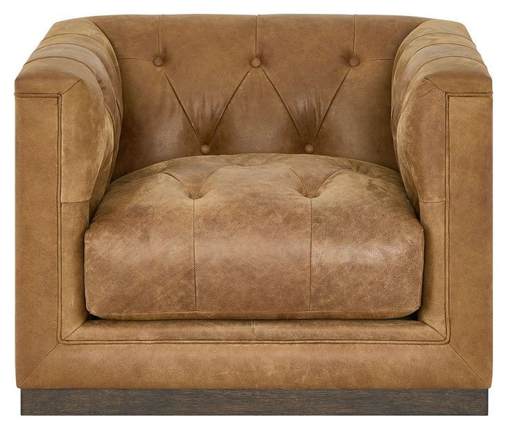 Quinn Winchester Sycamore Leather Upholstered Swivel Chair