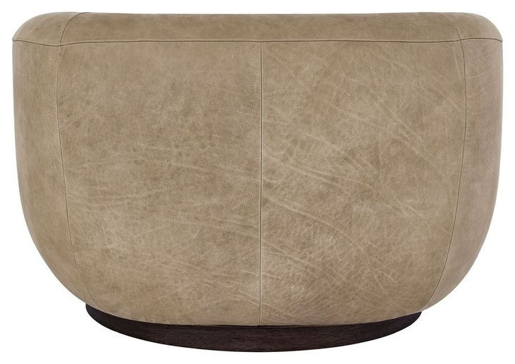 Fitz Vail Toffee Leather Upholstered Swivel Chair