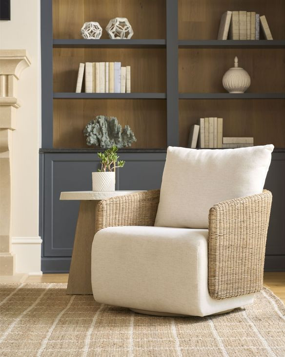 Oasis Dockside and Shoreline Concrete Top Round Accent Table