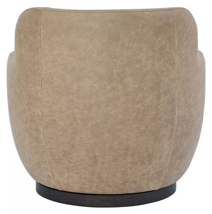 Chloe Nehir Caribou Leather Upholstered Swivel Chair