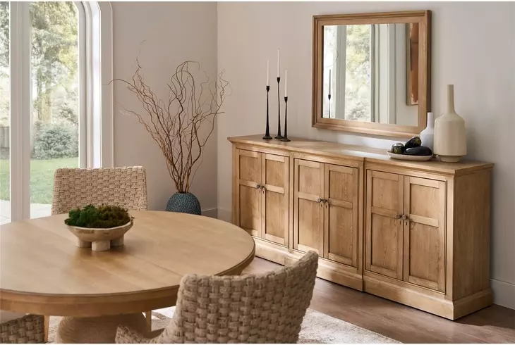 Oakmere Brindle 6 Door Credenza with LED