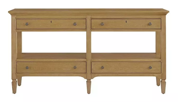 Oakmere Natural 4 Drawer Rectangular Console Table