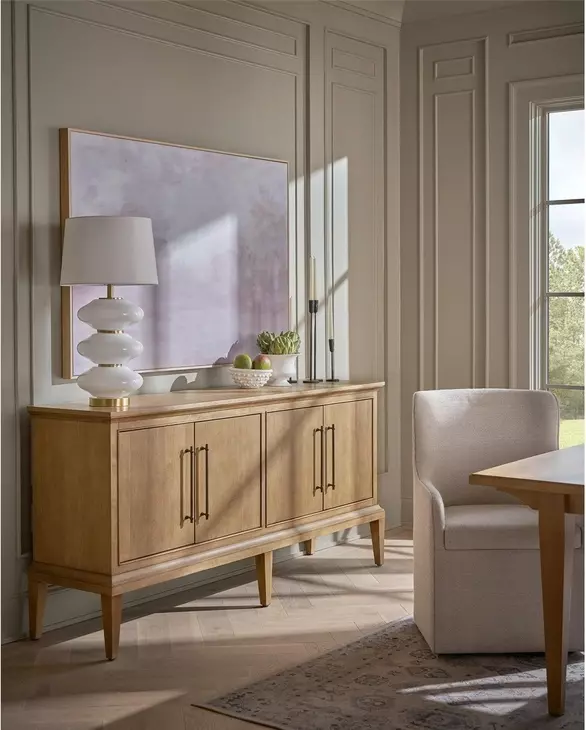 Oakmere Natural 4 Door Credenza