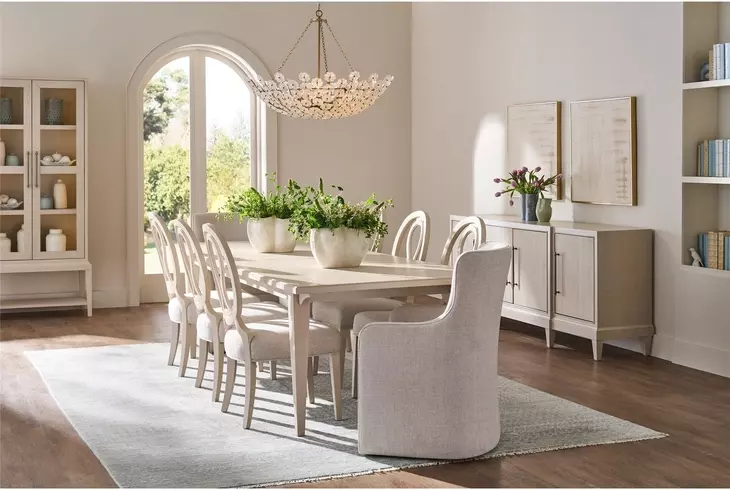 Oakmere Beige Upholstered Arm Chair