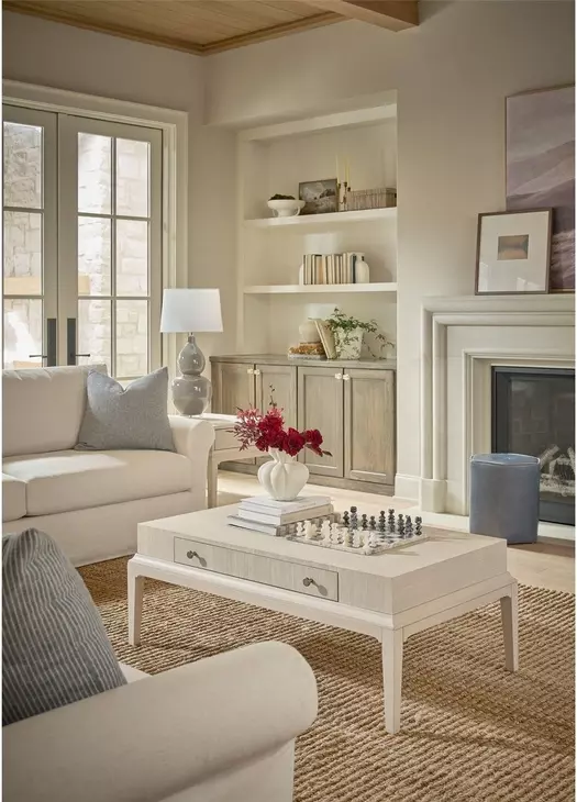 Birchaven Beige Rectangular Meadow Cocktail Table
