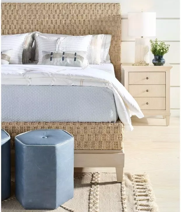 Oakmere Taupe 3 Drawer Meadow Nightstand with USB Charging