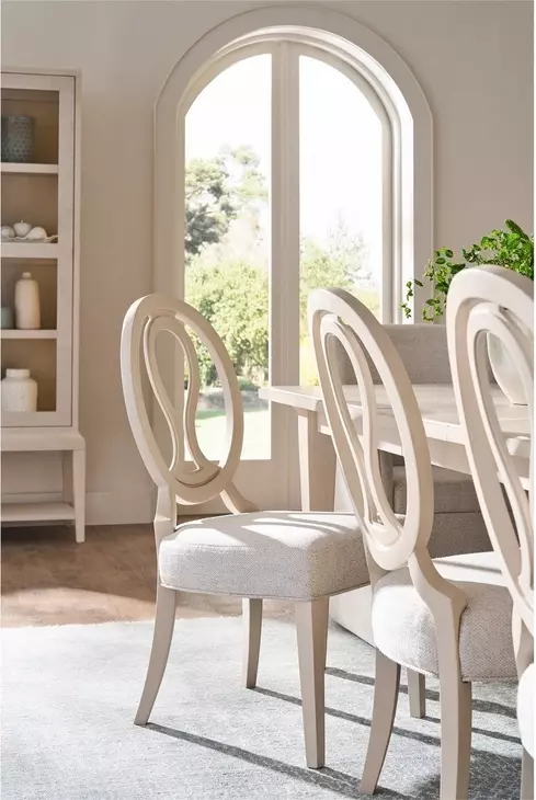 Birchaven Taupe Upholstered Oval Willow Side Chair Set of 2