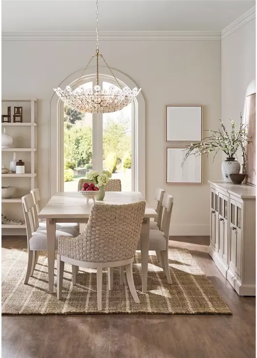 Oakmere White Upholstered Willow Arm Chair