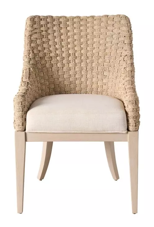 Oakmere White Upholstered Willow Arm Chair