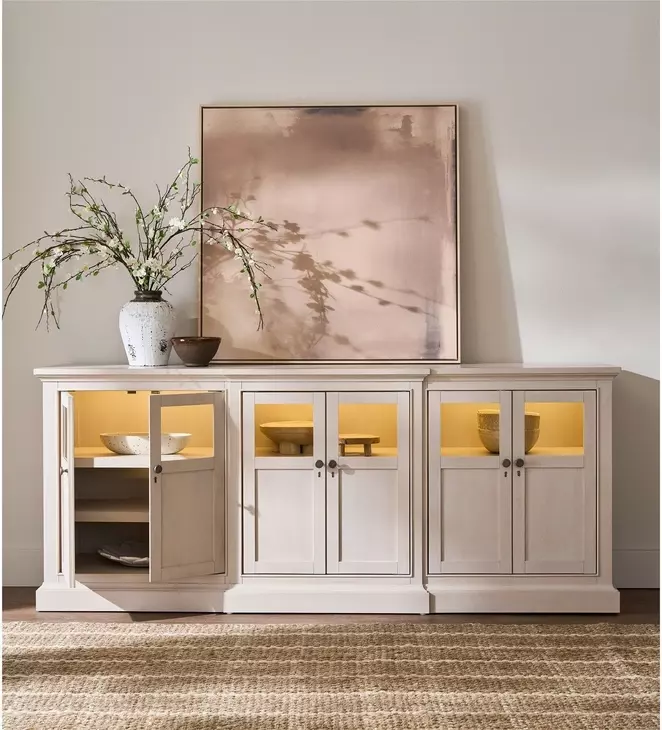 Birchaven Willow 6 Door Credenza with LED