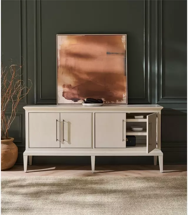 Oakmere Taupe 4 Door Credenza