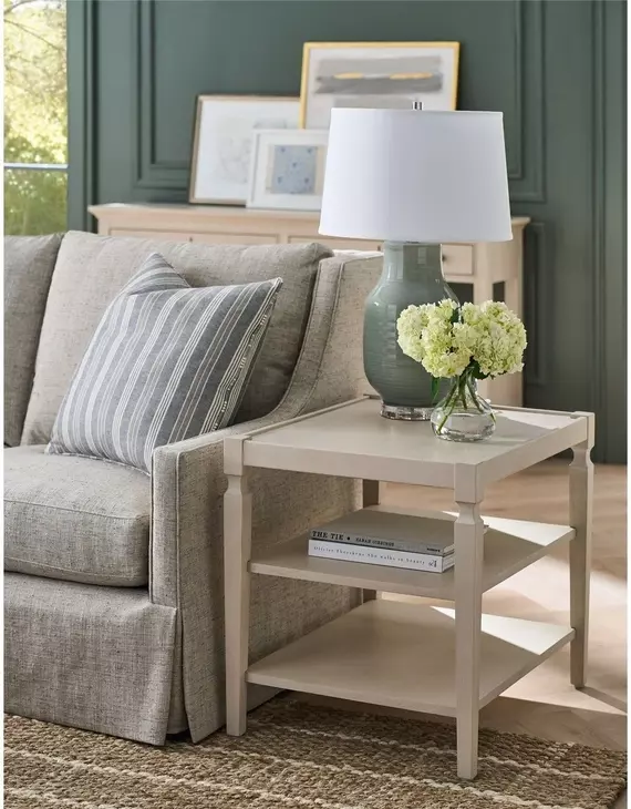 Oakmere Taupe Rectangular End Table