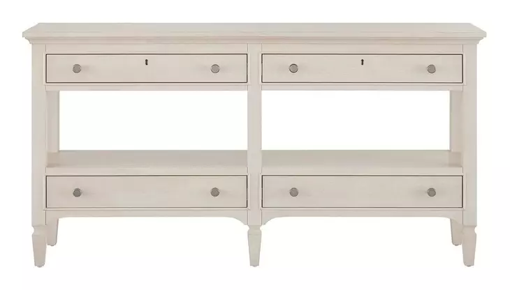 Oakmere Taupe Rectangular 4 Drawer Console Table