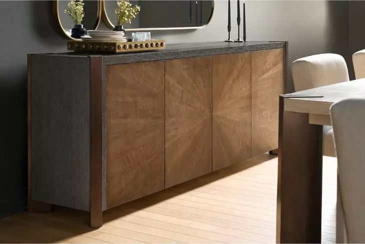 Evermont Veil and Mist 4 Door Credenza