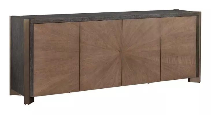 Modern Mist and Smoked Gold Dining Room Set