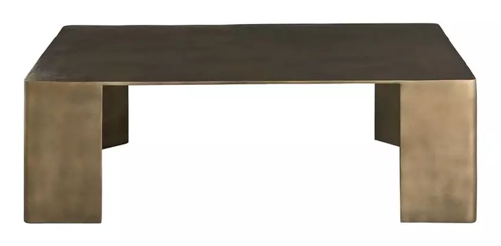 Modern Black Nickel Outdoor Rectangular Eclipse Cocktail Table