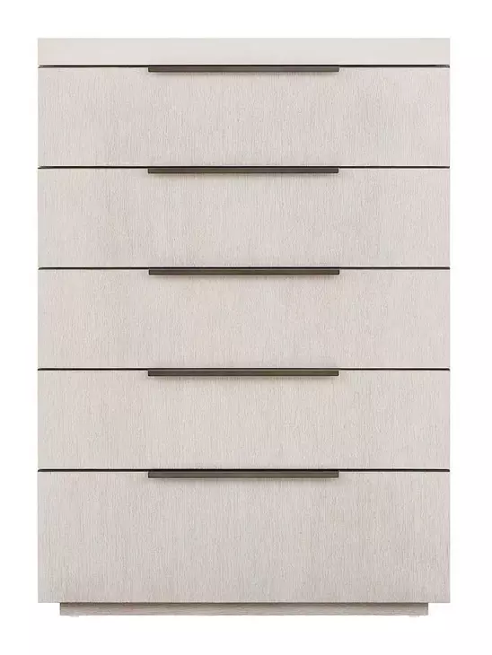 Evermont Mist and White 5 Drawer Quartz Top Chest