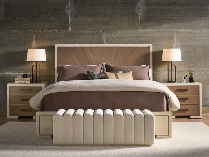 Evermont Beige Upholstered Strata Bed Bench