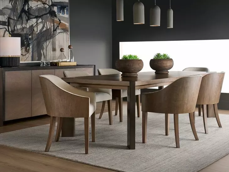 Evermont Haze and Smoked Gold Dining Room Set