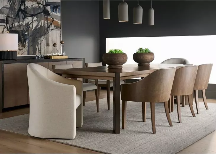 Evermont Haze and Smoked Gold Dining Room Set
