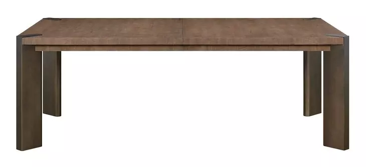 Evermont Haze and Smoked Gold 122" Extendable Rectangular Dining Table